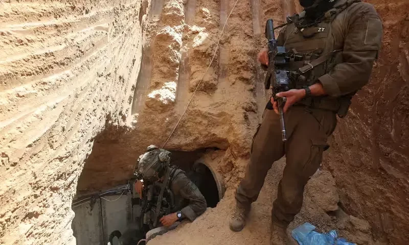 Israeli soldiers walk out from a tunnel underneath the European Hospital in Khan Younis at the Gaza Strip, amid the ongoing ground operation of the Israeli army against Palestinian Islamist group Hamas, June 8, 2025. Reuters Israeli soldiers walk out from a tunnel underneath the European Hospital in Khan Younis at the Gaza Strip, amid the ongoing ground operation of the Israeli army against Palestinian Islamist group Hamas, June 8, 2025. Reuters