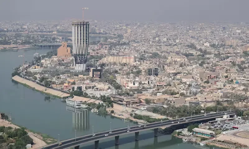 An aerial view of Baghdad, Iraq, August 11, 2021. REUTERS
