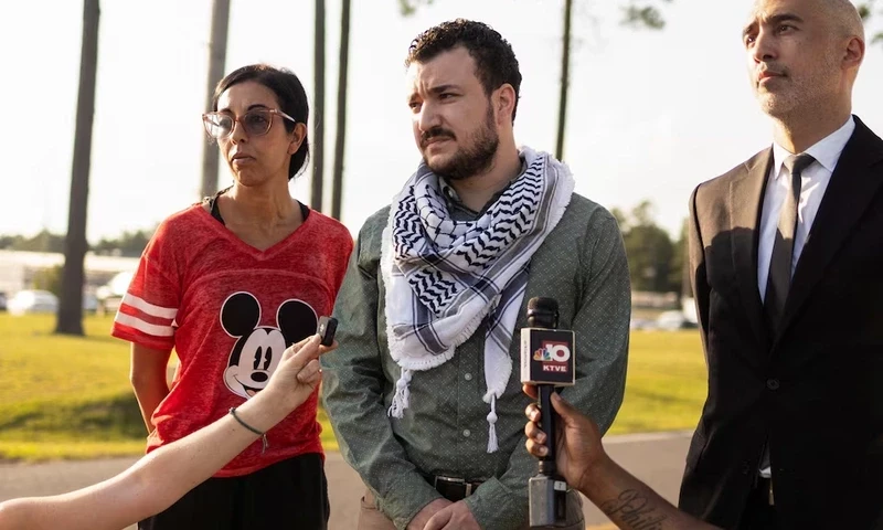 Columbia University graduate Mahmoud Khalil speaks to media after being released from immigration custody in Jena, Louisiana, U.S. June 20, 2025. REUTERS Columbia University graduate Mahmoud Khalil speaks to media after being released from immigration custody in Jena, Louisiana, U.S. June 20, 2025. REUTERS