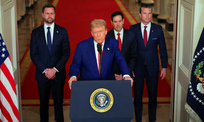 حملے کے بعد صدر ٹرمپ کی ایران کو سخت وارننگ: ’جوابی کارروائی پر پہلے سے کہیں زیادہ شدید طاقت کا مظاہرہ کریں گے‘