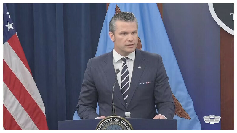U.S. Secretary of Defense Pete Hegseth holds a briefing at the Pentagon, after the U.S. struck Iranian nuclear facilities, during the Israel-Iran conflict, in Arlington, Virginia, U.S., June 22, 2025 in this still image taken from handout video. Reuters TV/U.S. Department of Defense/Handout via REUTERS U.S. Secretary of Defense Pete Hegseth holds a briefing at the Pentagon, after the U.S. struck Iranian nuclear facilities, during the Israel-Iran conflict, in Arlington, Virginia, U.S., June 22, 2025 in this still image taken from handout video. Reuters TV/U.S. Department of Defense/Handout via REUTERS