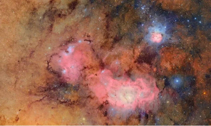 The Trifid Nebula and the Lagoon Nebula – stellar nurseries within our Milky Way – are seen in unprecedented detail. AFP