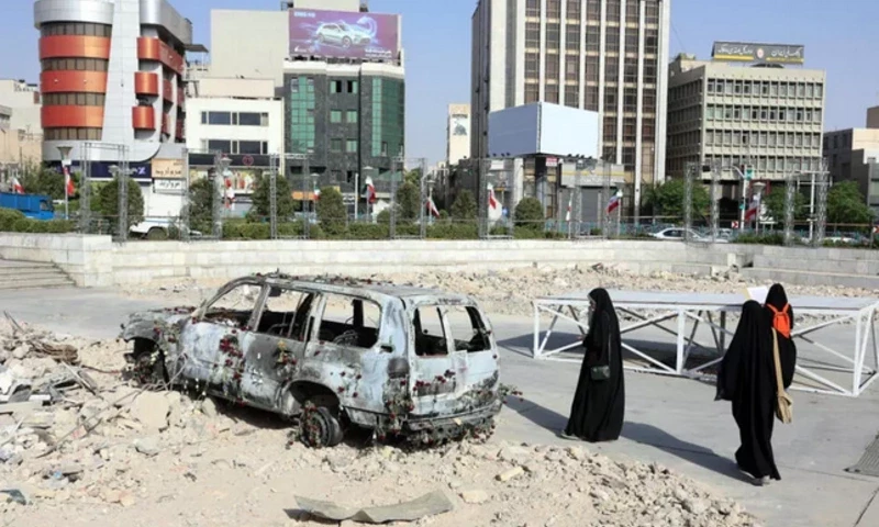Iran said it fired missiles at a US base in Qatar, while Israeli strikes continued to pound Tehran on the war’s 11th day. AFP Iran said it fired missiles at a US base in Qatar, while Israeli strikes continued to pound Tehran on the war’s 11th day. AFP