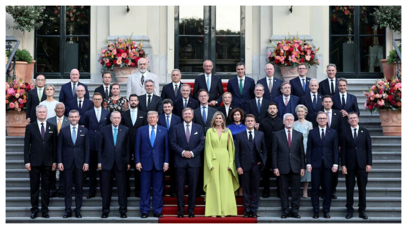 NATO leaders pose for a group photo after the conference. Photo via REUTERS NATO leaders pose for a group photo after the conference. Photo via REUTERS