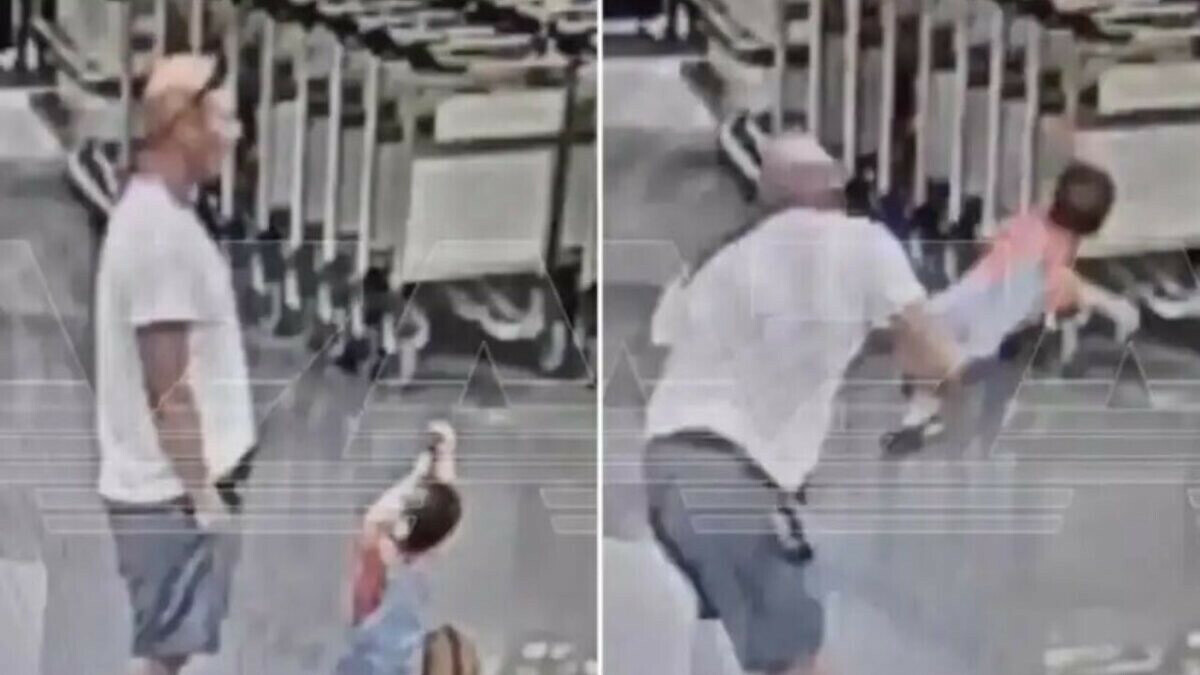 صیہونی درندے نے ماسکو ایئرپورٹ پر معصوم ایرانی بچے کو زمین پر پٹخ دیا