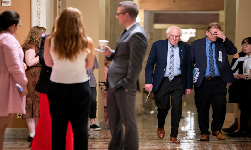 US Senator Bernie Sanders walks to the Senate Chamber as Republican lawmakers struggle to pass  President Donald Trump’s sweeping spending and tax bill, on Capitol Hill in Washington, DC. – Reuters US Senator Bernie Sanders walks to the Senate Chamber as Republican lawmakers struggle to pass  President Donald Trump’s sweeping spending and tax bill, on Capitol Hill in Washington, DC. – Reuters