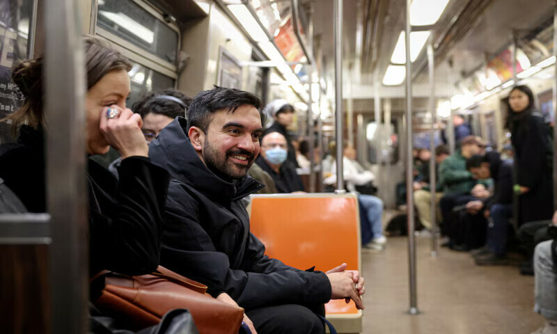 Candidate for New York City mayor Zohran Mamdani rides the subway following a campaigning stop in New York City. – Reuters Candidate for New York City mayor Zohran Mamdani rides the subway following a campaigning stop in New York City. – Reuters