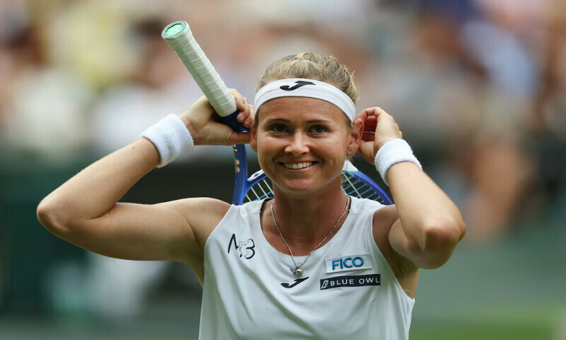 Czech Republic’s Marie Bouzkova reacts during her second round match against Belarus’ Aryna Sabalenka. – Reuters Czech Republic’s Marie Bouzkova reacts during her second round match against Belarus’ Aryna Sabalenka. – Reuters