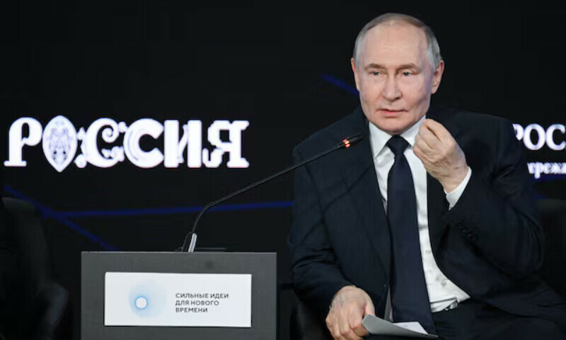 Russia’s President Vladimir Putin speaks during a plenary session of a forum organised by the Agency for Strategic Initiatives in Moscow, Russia, on Thursday. – Reuters Russia’s President Vladimir Putin speaks during a plenary session of a forum organised by the Agency for Strategic Initiatives in Moscow, Russia, on Thursday. – Reuters