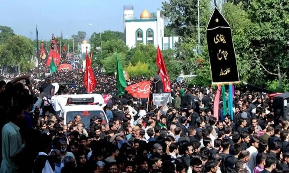 In this undated photo, a large number of mourners attend the Muharram 9 procession in Islamabad. APP In this undated photo, a large number of mourners attend the Muharram 9 procession in Islamabad. APP