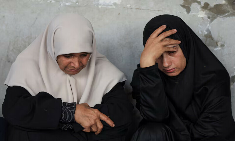 Mourners react at the funeral of Palestinians killed in an Israeli air strike on an UNRWA school sheltering displaced people at Al Ahli Arab Hospital in Gaza City, on Saturday. – Reuters Mourners react at the funeral of Palestinians killed in an Israeli air strike on an UNRWA school sheltering displaced people at Al Ahli Arab Hospital in Gaza City, on Saturday. – Reuters