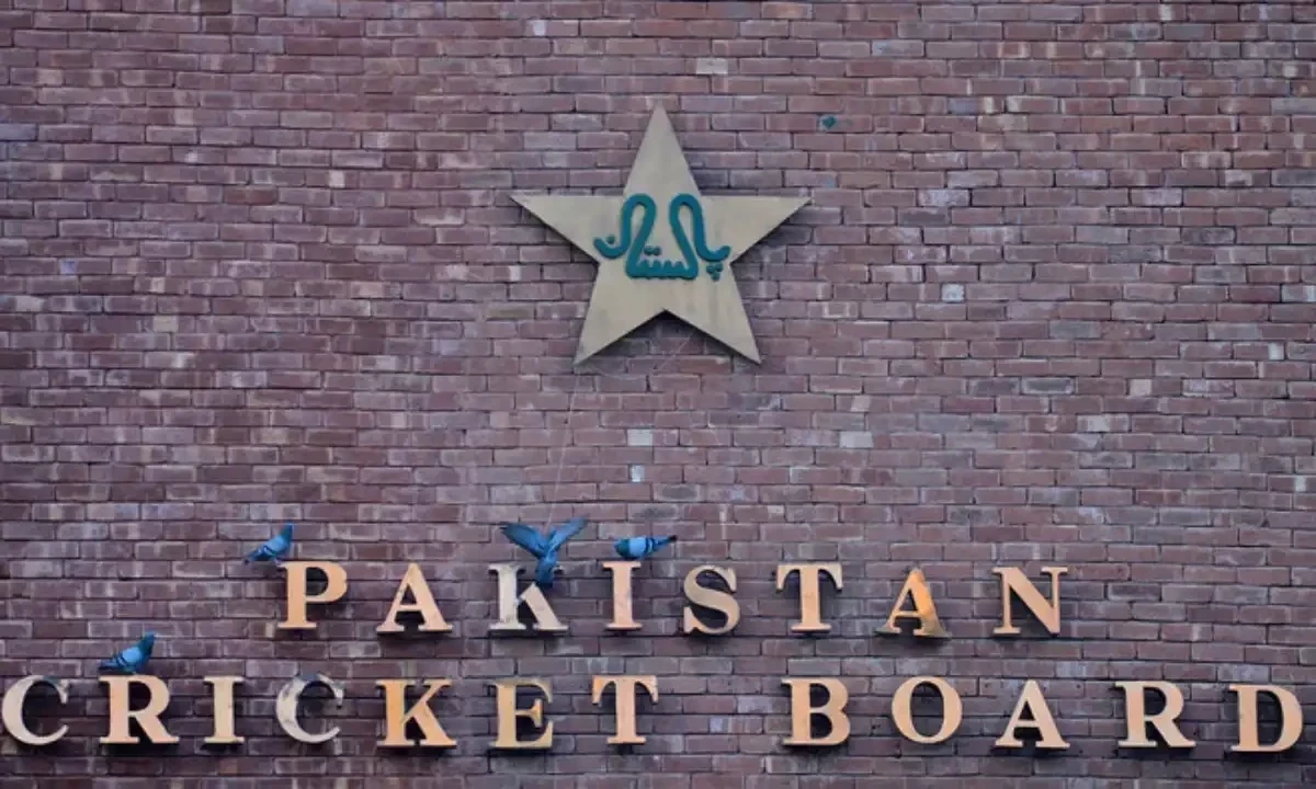 This picture  shows pigeons resting on a sign for the Pakistan Cricket Board at the Gaddafi Stadium in Lahore.  AFP This picture  shows pigeons resting on a sign for the Pakistan Cricket Board at the Gaddafi Stadium in Lahore.  AFP