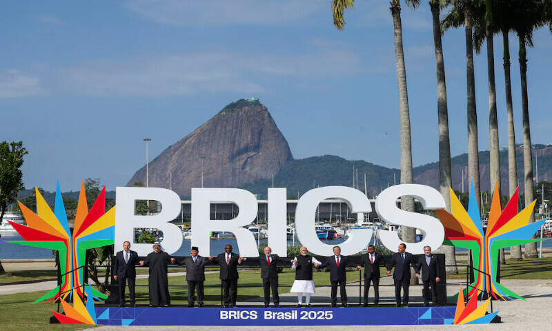 Brazil’s President Luiz Inacio Lula da Silva, China’s Premier Li Qiang, Russia’s Foreign Minister Sergei Lavrov, India’s Prime Minister Narendra  Modi, Indonesian President Prabowo Subianto, South Africa’s President Cyril Ramaphosa, Egypt’s Prime Minister Mostafa Madbouly, Ethiopia’s Prime Minister Abiy Ahmed Ali, Crown Prince of Abu Dhabi Sheikh Khaled, Iran’s Foreign Affairs Minister Seyed Abbas Araghchi pose for a family photo during the BRICS Summit in Rio de Janeiro, Brazil. – Reuters Brazil’s President Luiz Inacio Lula da Silva, China’s Premier Li Qiang, Russia’s Foreign Minister Sergei Lavrov, India’s Prime Minister Narendra  Modi, Indonesian President Prabowo Subianto, South Africa’s President Cyril Ramaphosa, Egypt’s Prime Minister Mostafa Madbouly, Ethiopia’s Prime Minister Abiy Ahmed Ali, Crown Prince of Abu Dhabi Sheikh Khaled, Iran’s Foreign Affairs Minister Seyed Abbas Araghchi pose for a family photo during the BRICS Summit in Rio de Janeiro, Brazil. – Reuters