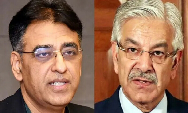 پی ٹی آئی رہنما اسد عمر کے بیان پر خواجہ آصف کا ردِ عمل سامنے آ گیا