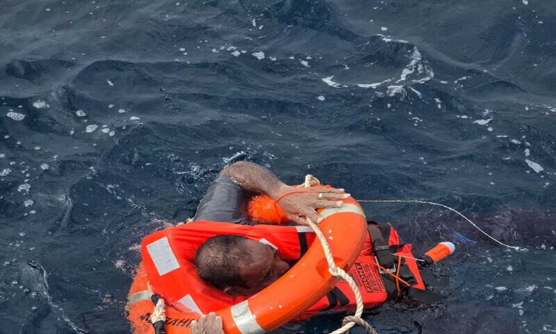 A crew said to be from cargo ship Eternity C is seen at sea during a rescue operation off Yemen. – Reuters A crew said to be from cargo ship Eternity C is seen at sea during a rescue operation off Yemen. – Reuters