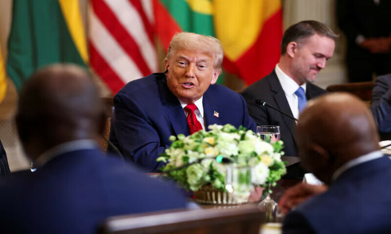 US President Donald Trump hosts a lunch for African leaders of Gabon, Guinea-Bissau, Liberia, Mauritania, and Senegal in the State Dining Room at the White House in Washington, DC. – Reuters US President Donald Trump hosts a lunch for African leaders of Gabon, Guinea-Bissau, Liberia, Mauritania, and Senegal in the State Dining Room at the White House in Washington, DC. – Reuters