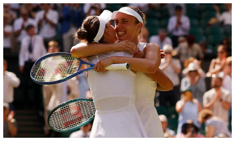 July 13, 2025 Russia’s Veronika Kudermetova and Belgium’s Elise Mertens celebrate after winning their women’s doubles final against Latvia’s Jelena Ostapenko and Taiwan’s Hsieh Su-wei REUTERS July 13, 2025 Russia’s Veronika Kudermetova and Belgium’s Elise Mertens celebrate after winning their women’s doubles final against Latvia’s Jelena Ostapenko and Taiwan’s Hsieh Su-wei REUTERS