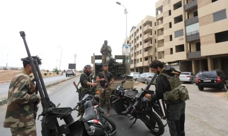 Members of Syria’s security forces deploy in an area near the Syrian capital Damascus. (File/AFP) Members of Syria’s security forces deploy in an area near the Syrian capital Damascus. (File/AFP)