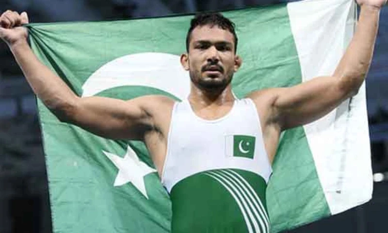 Pakistan’s star wrestler Inam Butt. Photo via X@/InamTheWrestler