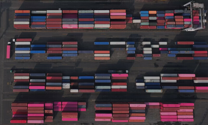 A drone view shows stacks of containers at the Tanjung Priok port in Jakarta, Indonesia. – Reuters file
