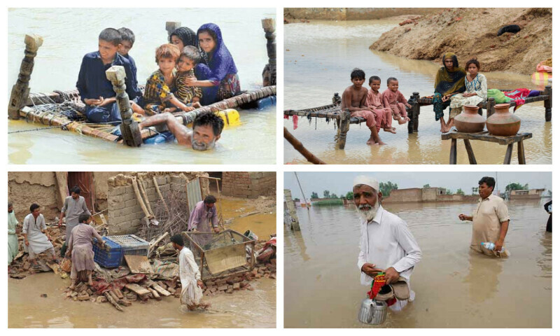 لیہ، جہلم، تونسہ اور راجن پور میں سیلابی ریلے کی تباہ کاریاں، کئی علاقے زیرِ آب، سیکڑوں مکین متاثر