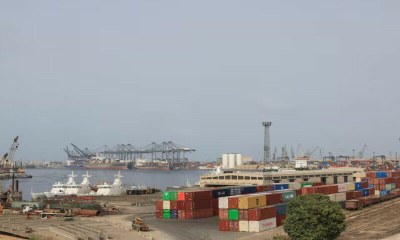 Shipping containers are seen at the Karachi port in Karachi, Pakistan. – Reuters file