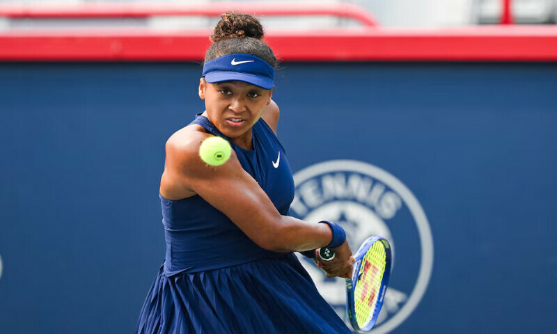 Naomi Osaka returns the ball to Anastasija Sevastova in fourth round play at IGA Stadium. – Reuters Naomi Osaka returns the ball to Anastasija Sevastova in fourth round play at IGA Stadium. – Reuters