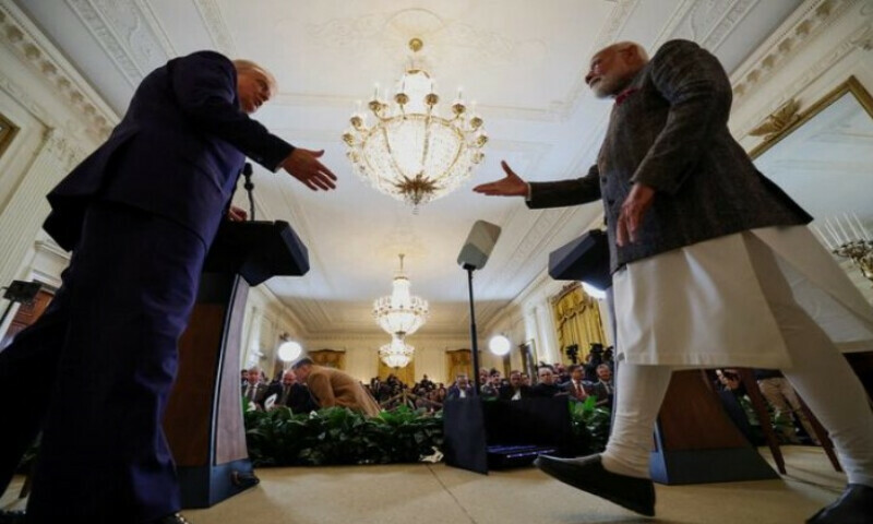 U.S. President Donald Trump and Indian Prime Minister Narendra Modi prepare to shake hands as they attend a joint press conference at the White House in Washington, D.C., U.S., February 13, 2025. REUTERS U.S. President Donald Trump and Indian Prime Minister Narendra Modi prepare to shake hands as they attend a joint press conference at the White House in Washington, D.C., U.S., February 13, 2025. REUTERS