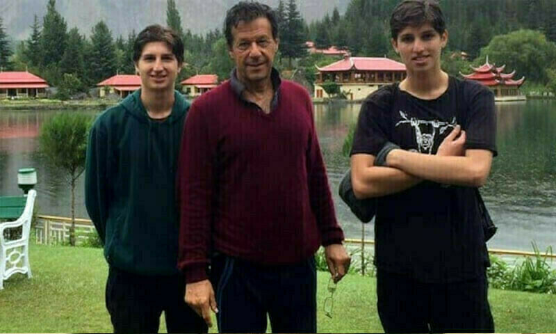 PTI founder Imran Khan (centre) along with his sons Sulaiman and Kasim. File photo PTI founder Imran Khan (centre) along with his sons Sulaiman and Kasim. File photo