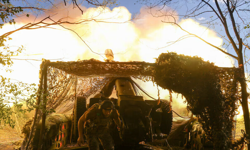A Ukrainian soldier fires a D-30 howitzer towards Russian troops in the Donetsk region, Ukraine. – Reuters A Ukrainian soldier fires a D-30 howitzer towards Russian troops in the Donetsk region, Ukraine. – Reuters