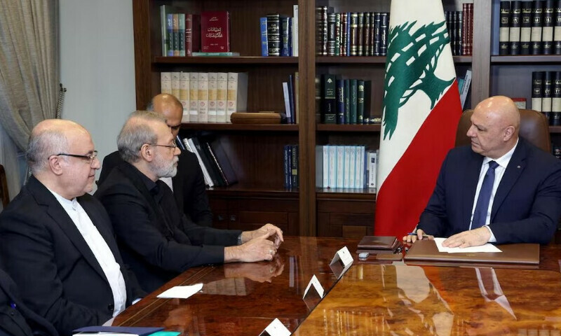 Iran’s Supreme National Security Council Secretary Ali Larijani meets with Lebanese President Joseph Aoun at the presidential palace in Baabda, Lebanon, in this handout image released on August 13, 2025. Lebanese Presidency Press Office/Handout via REUTERS Iran’s Supreme National Security Council Secretary Ali Larijani meets with Lebanese President Joseph Aoun at the presidential palace in Baabda, Lebanon, in this handout image released on August 13, 2025. Lebanese Presidency Press Office/Handout via REUTERS