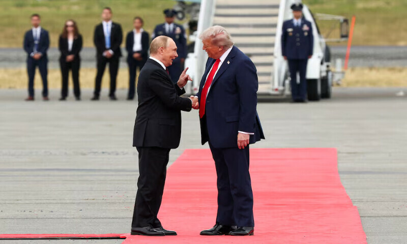 US President Donald Trump shakes hands with Russian President Vladimir Putin at Joint Base Elmendorf-Richardson in Anchorage, Alaska, US. – Reuters US President Donald Trump shakes hands with Russian President Vladimir Putin at Joint Base Elmendorf-Richardson in Anchorage, Alaska, US. – Reuters