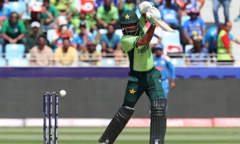 Babar Azam in action against India during the ICC Men’s Champions Trophy, Dubai International Stadium, Dubai, United Arab Emirates, February 23, 2025. Photo via Reuters