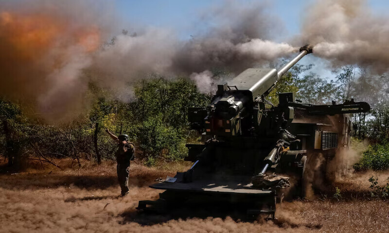 A service member of the Ukrainian Armed Forces fires a 2S22 Bohdana self-propelled howitzer towards Russian troops near a front line in the Zaporizhzhia region, Ukraine. – Reuters A service member of the Ukrainian Armed Forces fires a 2S22 Bohdana self-propelled howitzer towards Russian troops near a front line in the Zaporizhzhia region, Ukraine. – Reuters