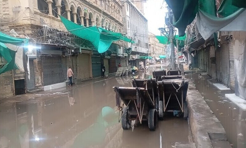 Heavy downpours disrupted daily life as markets remained closed for two days. Heavy downpours disrupted daily life as markets remained closed for two days.