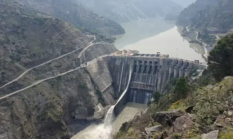 A view of Baglihar Dam, also known as Baglihar Hydroelectric Power Project, on the Chenab river which flows from IIOJK into Pakistan, at Chanderkote in Jammu region on May 6, 2025.Photo viaReuters A view of Baglihar Dam, also known as Baglihar Hydroelectric Power Project, on the Chenab river which flows from IIOJK into Pakistan, at Chanderkote in Jammu region on May 6, 2025.Photo viaReuters