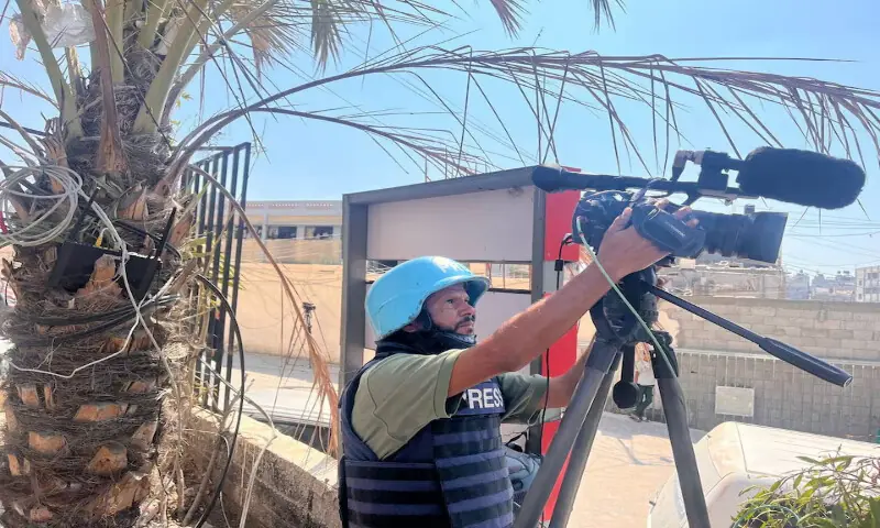 Palestinian cameraman Hussam Al Masri, who was a contractor for Reuters and killed in Israeli strikes on Nasser hospital. – Reuters Palestinian cameraman Hussam Al Masri, who was a contractor for Reuters and killed in Israeli strikes on Nasser hospital. – Reuters