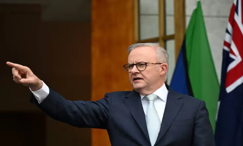 Australian Prime Minister Anthony Albanese speaks to the media during a press conference in Canberra, Australia, on Tuesday. – Reuters Australian Prime Minister Anthony Albanese speaks to the media during a press conference in Canberra, Australia, on Tuesday. – Reuters
