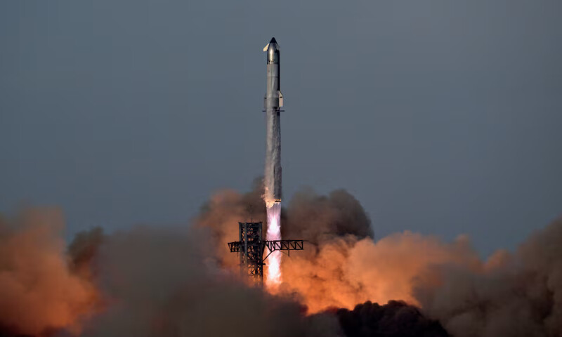 A SpaceX Super Heavy booster carrying the Starship spacecraft lifts off on its 10th test flight at the company’s launch pad in Starbase, Texas, US. – Reuters A SpaceX Super Heavy booster carrying the Starship spacecraft lifts off on its 10th test flight at the company’s launch pad in Starbase, Texas, US. – Reuters