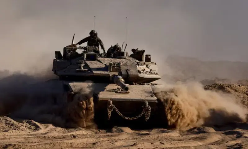 An Israeli tank manouvres at the Israel-Gaza border, as seen from Israel, August 26, 2025. REUTERS An Israeli tank manouvres at the Israel-Gaza border, as seen from Israel, August 26, 2025. REUTERS