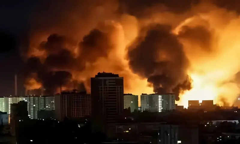 روس کے کیف پر ڈرون اور میزائل حملے، 19 افراد ہلاک