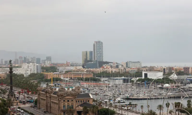 Panoramic view of the port of Barcelona from where a new humanitarian flotilla of ships will depart, aiming to break Israel’s blockade of Gaza, deliver urgent humanitarian aid and denounce the war in Gaza, in Barcelona, on August 28 ,2025. Reuters Panoramic view of the port of Barcelona from where a new humanitarian flotilla of ships will depart, aiming to break Israel’s blockade of Gaza, deliver urgent humanitarian aid and denounce the war in Gaza, in Barcelona, on August 28 ,2025. Reuters
