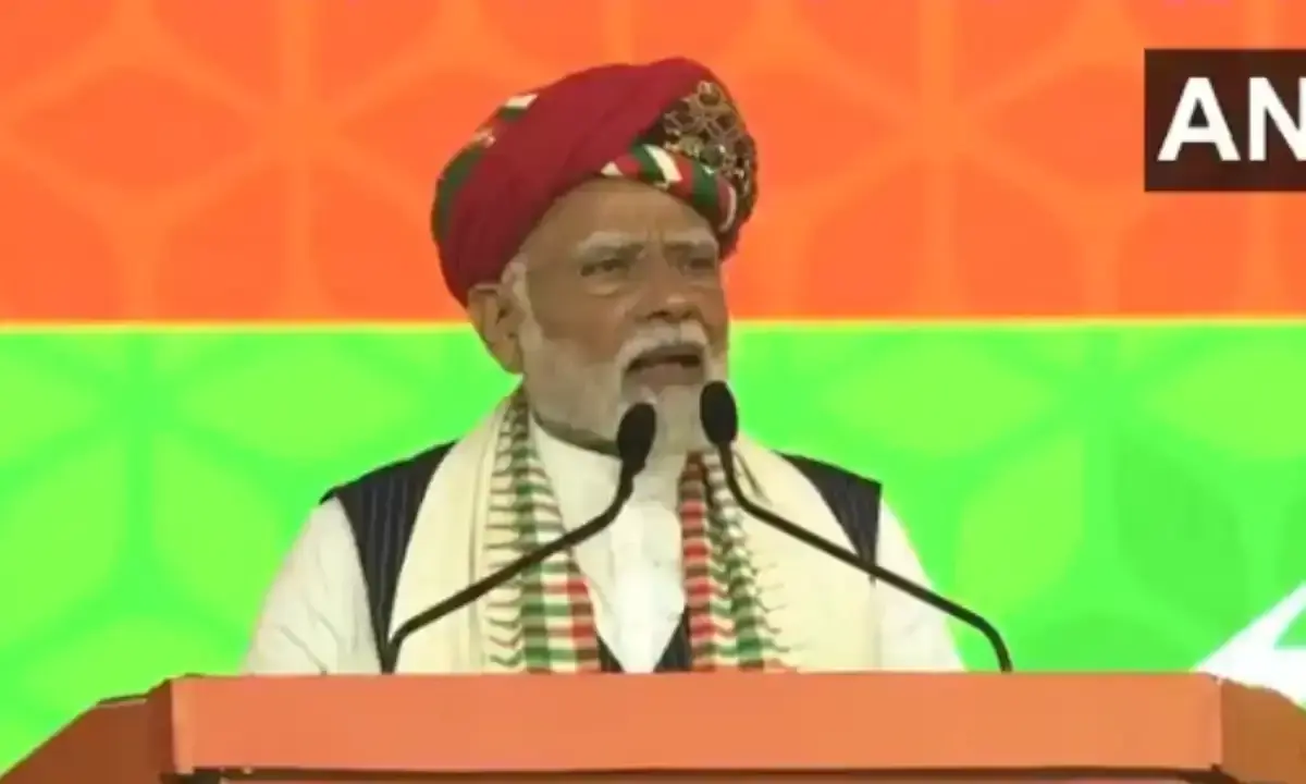 Modi addresses a rally in Gujarat. File photo Modi addresses a rally in Gujarat. File photo