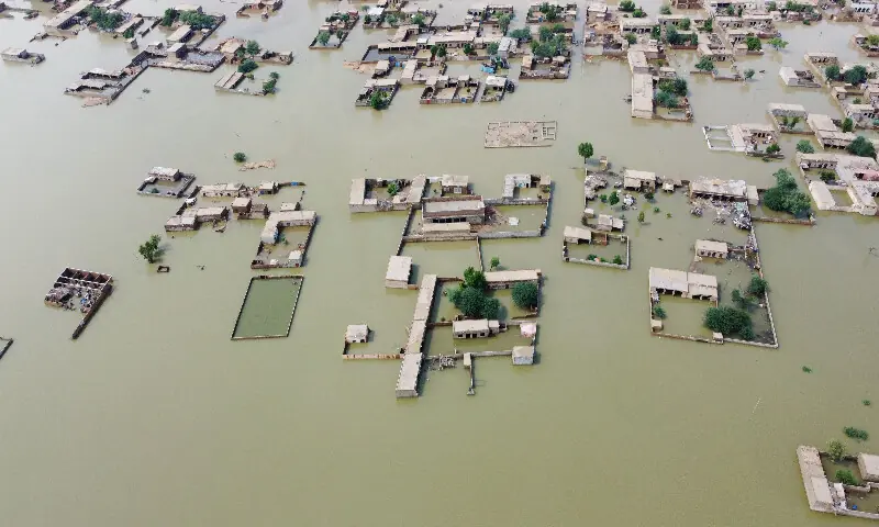 A general view of the submerged houses, following rains and floods during the monsoon season, in Dera Allah Yar, Jafferabad, Pakistan August 30, 2022. REUTERS A general view of the submerged houses, following rains and floods during the monsoon season, in Dera Allah Yar, Jafferabad, Pakistan August 30, 2022. REUTERS