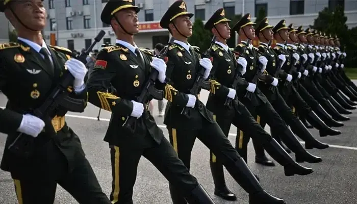 Chinese military personnel take part in a rehearsal ahead of a vast parade on September 3, 2025, in Beijing. Photo via AFP Chinese military personnel take part in a rehearsal ahead of a vast parade on September 3, 2025, in Beijing. Photo via AFP