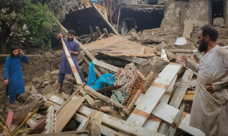 Afghan men search for their belongings amidst the rubble of a collapsed house after a deadly magnitude-6 earthquake that struck Afghanistan around midnight, in Dara Mazar, in Kunar province, Afghanistan. – Reuters Afghan men search for their belongings amidst the rubble of a collapsed house after a deadly magnitude-6 earthquake that struck Afghanistan around midnight, in Dara Mazar, in Kunar province, Afghanistan. – Reuters