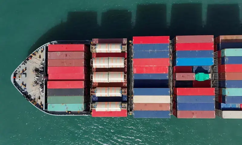 A drone view shows a cargo ship at Kwai Tsing Container Terminals in Hong Kong, China, April 16, 2025. REUTERS A drone view shows a cargo ship at Kwai Tsing Container Terminals in Hong Kong, China, April 16, 2025. REUTERS