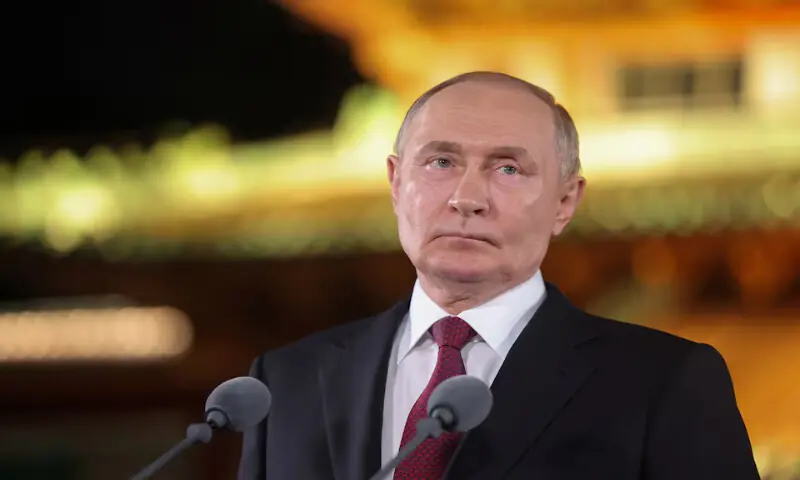Russian President Vladimir Putin holds a press conference, at the end of his visit to China in Beijing. – Reuters Russian President Vladimir Putin holds a press conference, at the end of his visit to China in Beijing. – Reuters