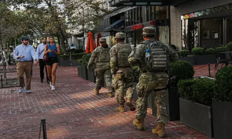 Members of the National Guard patrol near Dupont Circle weeks after US President Donald Trump deployed the National Guard and ordered an increased presence of federal law enforcement in Washington, DC, on September 2, 2025. Reuters file Members of the National Guard patrol near Dupont Circle weeks after US President Donald Trump deployed the National Guard and ordered an increased presence of federal law enforcement in Washington, DC, on September 2, 2025. Reuters file