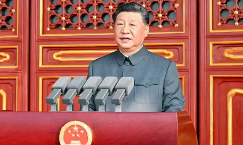 Chinese President Xi Jinping speaks during a military parade marking the 80th anniversary of the end of World War Two, in Beijing, China, in this picture released by the Korean Central News Agency, September 3, 2025. KCNA via REUTERS Chinese President Xi Jinping speaks during a military parade marking the 80th anniversary of the end of World War Two, in Beijing, China, in this picture released by the Korean Central News Agency, September 3, 2025. KCNA via REUTERS